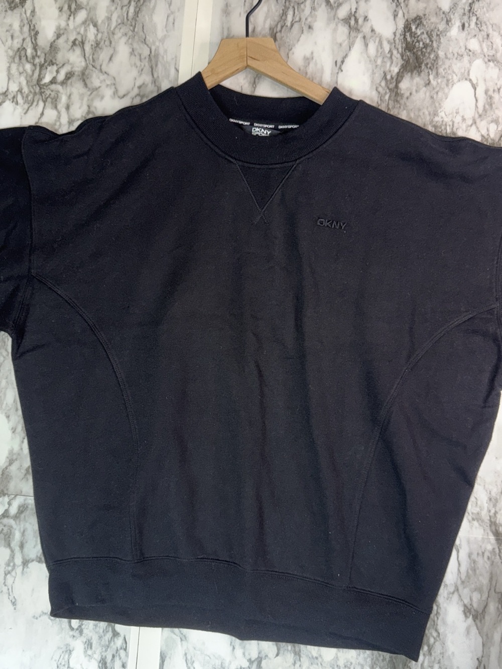 DKNY Sport Women’s Black Short Sleeve Sweatshirt